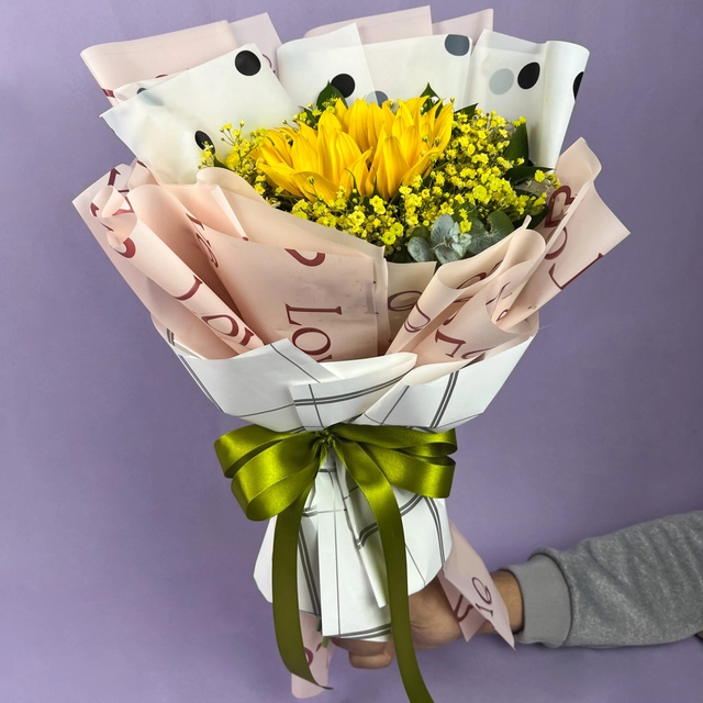 Flores Amarillas Girasol con Baby