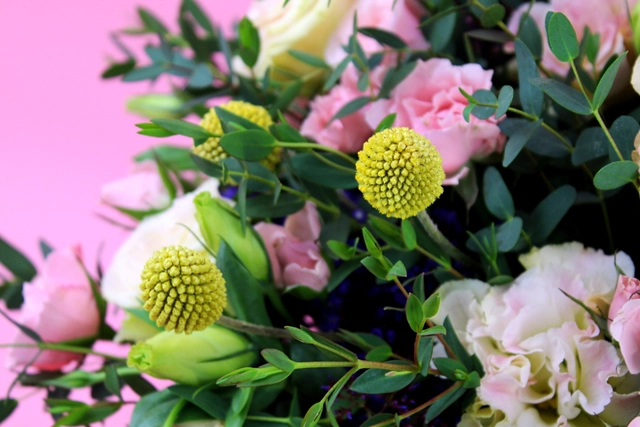 Box de Lisianthus y Follajes Diversos