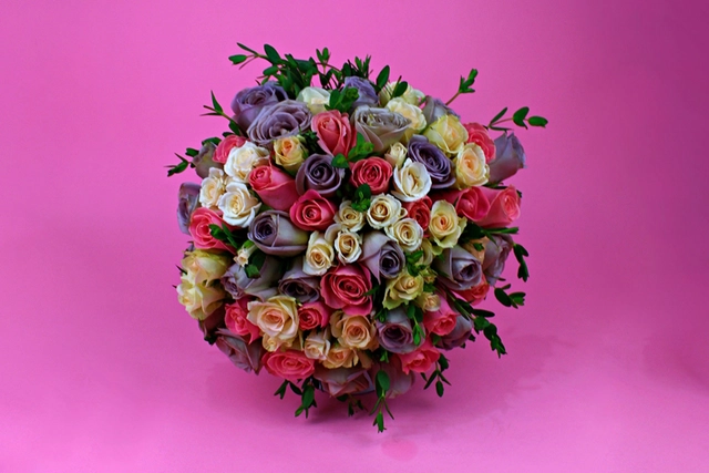 Ramo de Novia con 50 Rosas Pastel